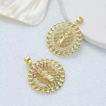 Легкий роскошный модный циркон с гальваническим покрытием из настоящего золота, подвеска Virgin, женский нишевый дизайн, высококачественное ожерелье