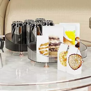 Легкий роскошный настольный органайзер для макияжа, парфюмерии, комод, столешница, косметический органайзер, многофункциональный поднос для фруктов, туалетный столик для ванной комнаты