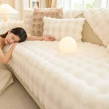 Легкий роскошный нескользящий чехол для дивана, плюшевая ткань, защита дома, коврик для сиденья стула, диван-кровать в форме буквы L, полотенце, диван, мебель для гостиной 70x70cm 1pcs темно-серого