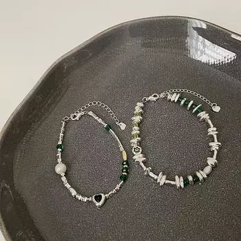 Легкий роскошный нишевый браслет с серебряным жемчугом Love для женщин, простой, индивидуальный, модный, темпераментный, трендовый, универсальный браслет, ювелирные изделия