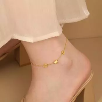 Легкий роскошный нишевый дизайн с тонкой талией римский цифровой браслет на щиколотку модные индивидуальные высококачественные аксессуары для ног