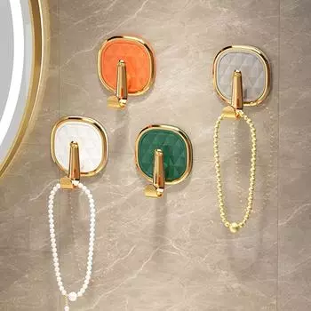 Легкий роскошный пластиковый крючок, липкий крючок, свободная перфорация, без следов, прочный крючок для рюкзака, кухонный крючок, оптовая продажа одежды зелёный