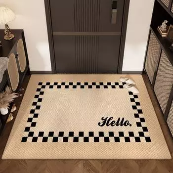 Легкий роскошный простой коврик для входной двери, бытовой коврик для прихожей, износостойкий грязный нескользящий коврик для ног 80*120cm