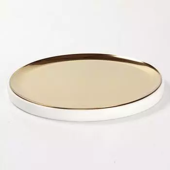 Легкий роскошный современный Ins Art круглый металлический поднос модель комнаты продаж офисный рабочий стол для хранения простые смоляные украшения