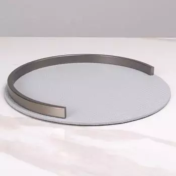 Легкий роскошный современный кожаный поднос для хранения украшений, дизайнерская модель, туалетный столик для гостиной, настольный металлический поднос для хранения