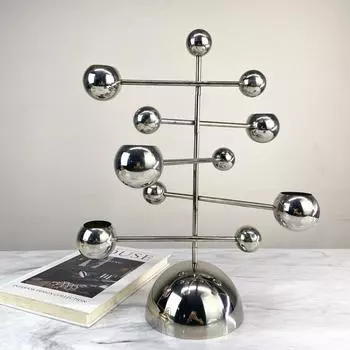 Легкий роскошный современный креативный многослойный вращающийся подсвечник, металлический романтический декоративный орнамент, модель обеденного стола, украшения для комнаты