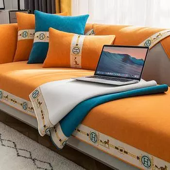 Легкий роскошный стиль, новый чехол для дивана из синельной кожи, универсальный нескользящий чехол для четырех сезонов, простой современный летний 70*70cm