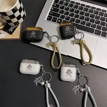 Легкий роскошный стиль текстового постинга Мягкий чехол для AirPods 1 2 3rd Новые Bluetooth-наушники для AirPods Pro Зарядная коробка Сумка airpods 1/2 generation