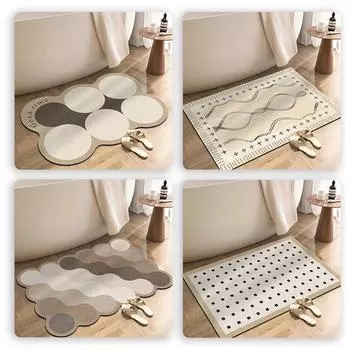 Легкий роскошный твердый коврик для ванной комнаты Ins, суперабсорбирующий противоскользящий коврик для унитаза, быстросохнущий коврик для ванной комнаты для гостиной 40cmx60cm