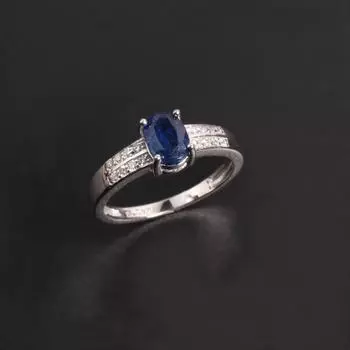 Легкий роскошный великолепный дизайн из натуральных синих кианитов для женщин, подарки на день рождения, годовщину, изысканные ювелирные изделия US RING SIZE:6# синий