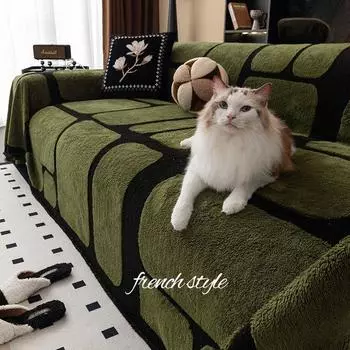 Легкий роскошный высококачественный плюшевый чехол для дивана с защитой от царапин и пыли, подушка для дивана, все включено, цельный чехол для дивана, полотенце 180x130cm