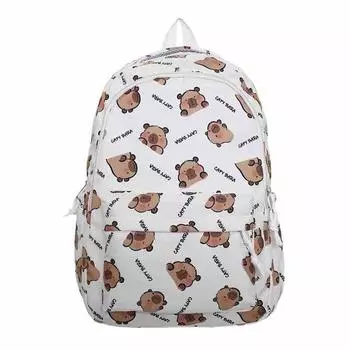 Легкий рюкзак большой вместимости Мультяшная капибара Школьная сумка Студенческий рюкзак Регулируемые лямки Подарки