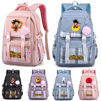 Легкий рюкзак для книг в стиле аниме Dragon Ball Cartoon для подростков, рюкзак для школы, холщовый рюкзак для девочек и мальчиков, школьная сумка для студентов, принтованная сумка для мужчин и женщин, дорожная сумка
