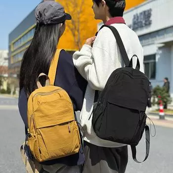 Легкий рюкзак для мужчин и женщин, школьный рюкзак для школьников чёрный