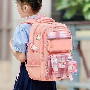 Легкий рюкзак Macaron Color с защитой позвоночника для девочек начальной школы — большая вместимость и дышащая конструкция