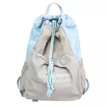Легкий рюкзак на шнурке для занятий спортом на открытом воздухе, мужские и женские сумки, альпинистский рюкзак, сумка для занятий для студентов светло-синий