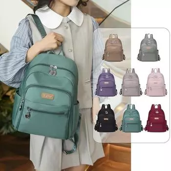 Легкий рюкзак, нейлоновый студенческий школьный женский дорожный небольшой рюкзак фиолетовый