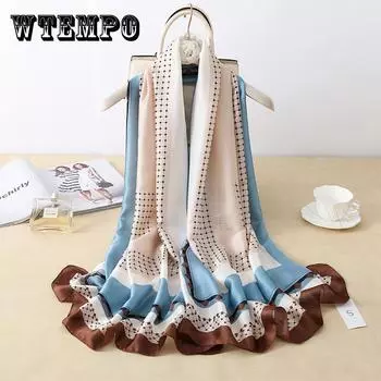 Легкий шарф в горошек Chic Polka Dot - защита от солнца и ветра, прочная дорожная шаль для повседневной пляжной одежды 180*90CM