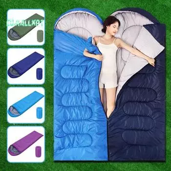 Легкий спальный мешок-конверт, можно стирать в машине, зимний спальный мешок, походный рюкзак, спальный мешок для кемпинга, кемпинга 1 армия зеленый