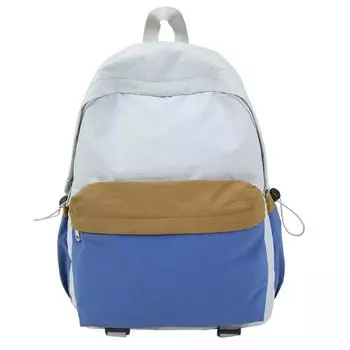 Легкий спортивный рюкзак с цветными блоками, большой вместимости, школьный рюкзак для школьников синий