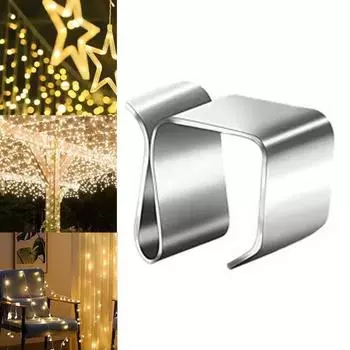 Легкий стальной зажим Fairy Duty, тяжелый, 50 шт., устойчивый к рождественским погодным условиям, легко устанавливается на открытом воздухе