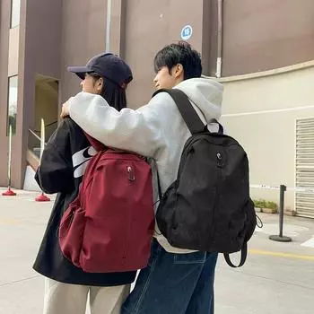 Легкий студенческий рюкзак мужской школьный рюкзак с принтом граффити женский дорожный рюкзак Small красный