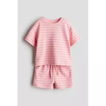 Легкий свитшот HM, комплект из 2 предметов, светло-розовая полоска 69M