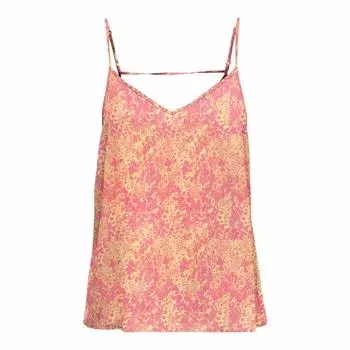 Легкий топ на регулируемых бретелях с v-образным вырезом и принтом ТОЛЬКО для женщин 36 розовый