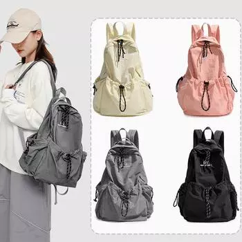 Легкий туристический рюкзак на шнурке для активного отдыха, большая вместимость, спортивная сумка для альпинизма, школьная сумка для мужчин и женщин жёлтый