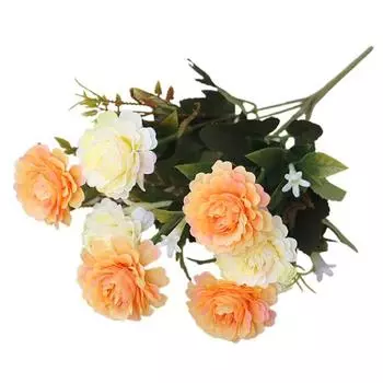 Легкий уход, отсутствие увядания, имитация цветка, шикарная реалистичная искусственная ветка пиона шампанского