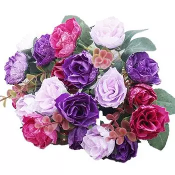 Легкий уход, отсутствие увядания, имитация цветка, шикарная реалистичная искусственная ветка пиона фиолетовый
