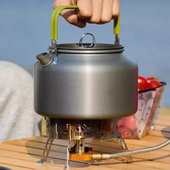 Легкий уличный чайник из алюминиевого сплава с ручкой, предотвращающей ожоги, походный кофейник, переносной чайник для пикника, заварочный чайник