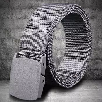 Легкий универсальный регулируемый пояс с изысканной пряжкой для мужчин чёрный