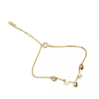 Легкий ювелирный стиль, синий колокольчик, цветок, чистый посеребренный регулируемый женский браслет из натурального пресноводного жемчуга Adjustable size