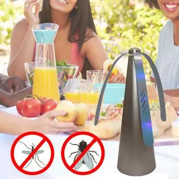 Легкий в использовании портативный креативный прочный настольный вентилятор без химикатов ловушка для мух серебряный