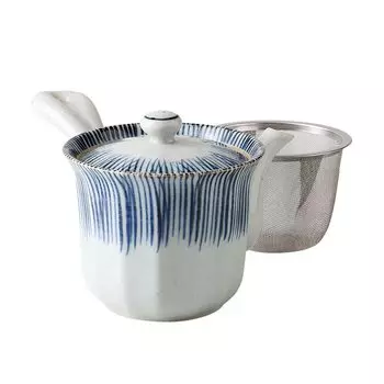 Легкий заварочный чайник Hasamiyaki объемом 275 мл, перевернутая форма, Naigai Sensuji, сделано в Японии, 74056, прибл. белый