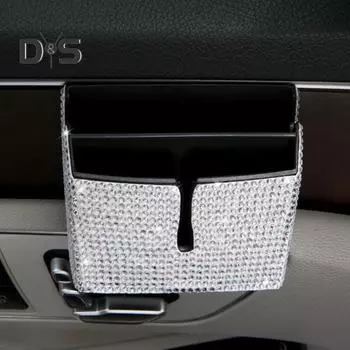 Легко брать с собой автомобильный чехол для хранения, водонепроницаемый изысканный компактный автомобильный телефонный ящик белый