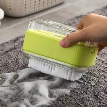 Легко брать с собой мыльный пузырь чехол роликовый дизайн удобный 2-в-1 портативный ручной инструмент для стирки жёлтый