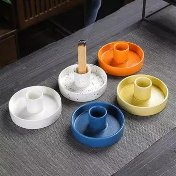 Легко чистить курильницу Palo Santo, художественный подсвечник, подставка для свечей, украшение для дома оранжевый