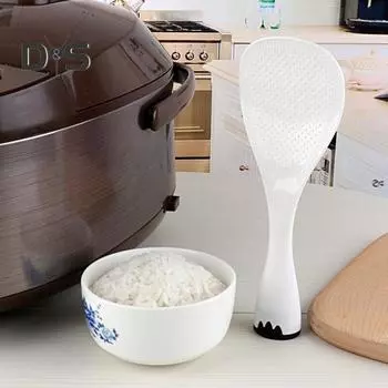 Легко чистящаяся ложка для риса Зернистый дизайн Удобная прочная и прочная ложка для риса чёрный