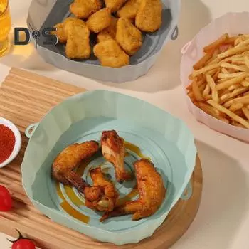 Легко чистящаяся решётка, дренажное отверстие 3D, прочный универсальный противень для жарки светло-зеленый