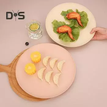 Легко чистящаяся тарелка для закусок. Износостойкая полезная тарелка для закусок из соснового волокна. белый