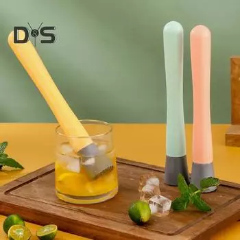 Легко чистящийся пресс для лимона, длинная ручка, надежный коктейльный мадлер, лимонный мадлер, инструмент для бара, мадлер жёлтый