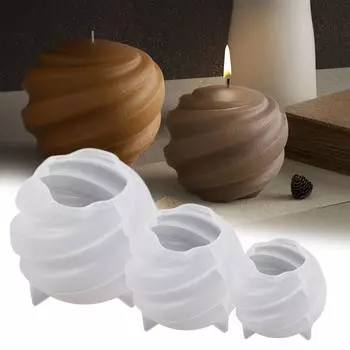 Легко демонтируемая форма для торта, форма для мыла, эпоксидная смола, 3D спиральная форма для свечей, украшение стола