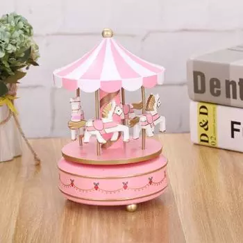 Легко использовать Колесо обозрения Украшения Карусель Карусель Торт Аксессуары Карусель Музыкальная шкатулка Рождество