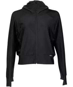 Легко надевается поверх УФ-защиты со степенью защиты более Отверстия для больших пальцев на длинном капюшоне SDY102 BL [Wacoal Swimwear] Куртка, купальник, 90%, манжеты, рукава,