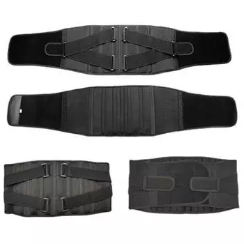 Легко носить высокоэластичный спандекс поддержка талии фитнес тренажерный зал спина протектор аксессуар L чёрный