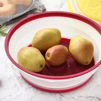 Легко очищаемая складная защитная многоразовая складная крышка от брызг для микроволновой печи, кухонные аксессуары, крышка для посуды жёлтый