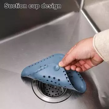 Легко очищаемый уловитель волос с присоской, противозасоряющийся сливной фильтр для кухни, ванной комнаты, душа, блокирующий запах, пробка для слива волос чёрный