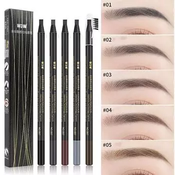Легко окрашиваемый карандаш для бровей, водонепроницаемый, устойчивый к поту и размазыванию, твердый карандаш для бровей 01#